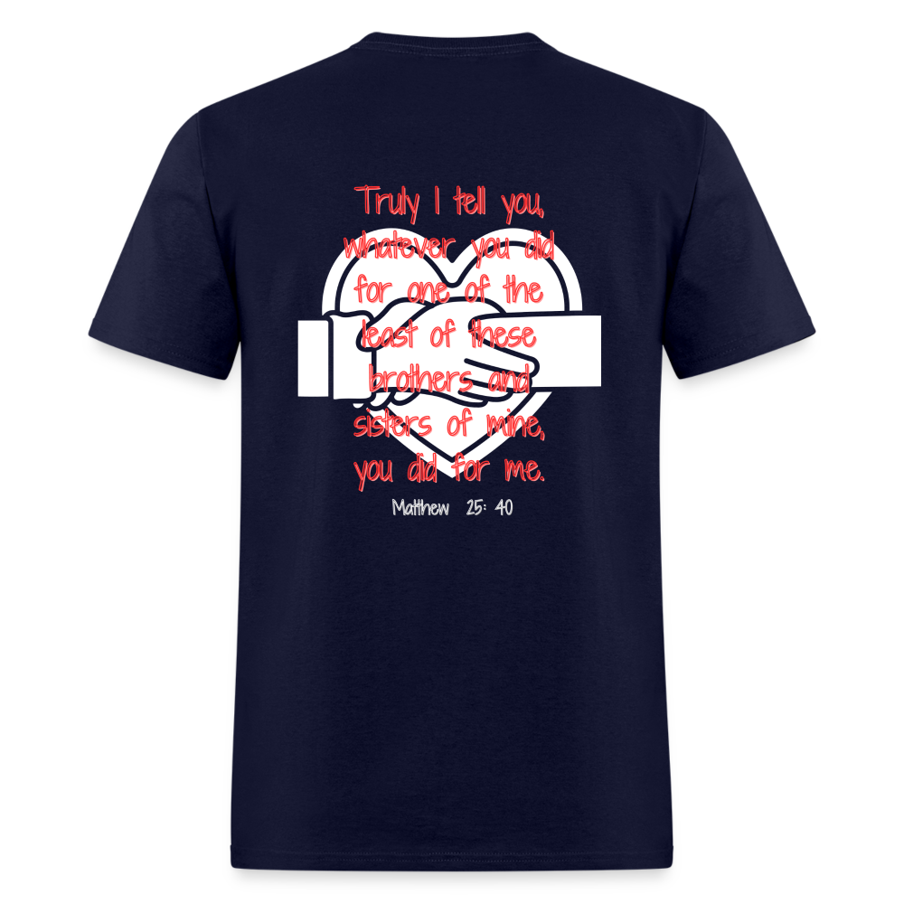 Matt 25:40 Classic T-Shirt - navy