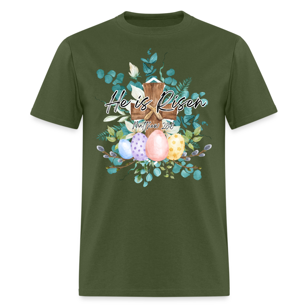 He is Risen Easter Eggs Classic T-Shirt - military green