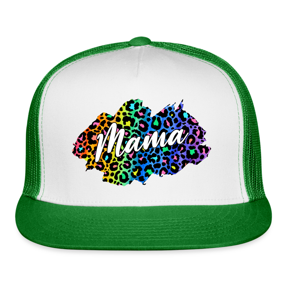 MAMA Trucker Cap - white/kelly green