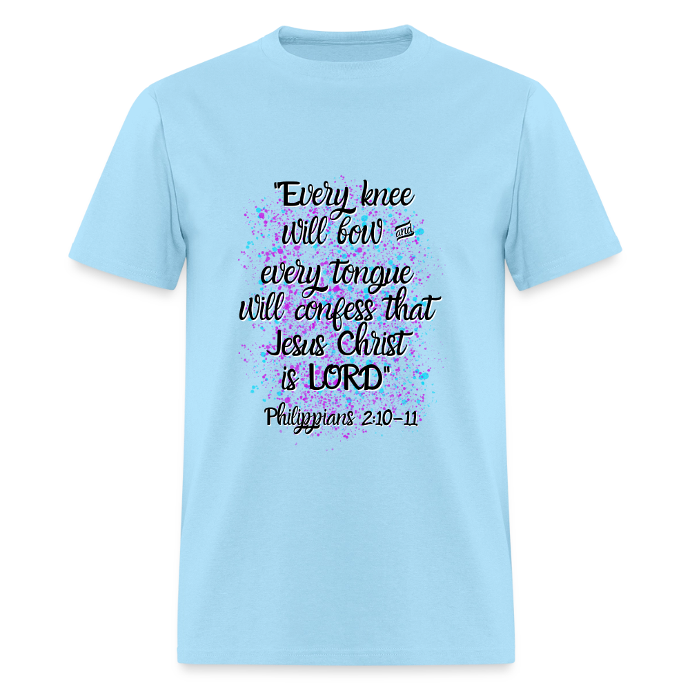 Every Knee and Every Tongue T-Shirt | GILDAN 5000 - powder blue