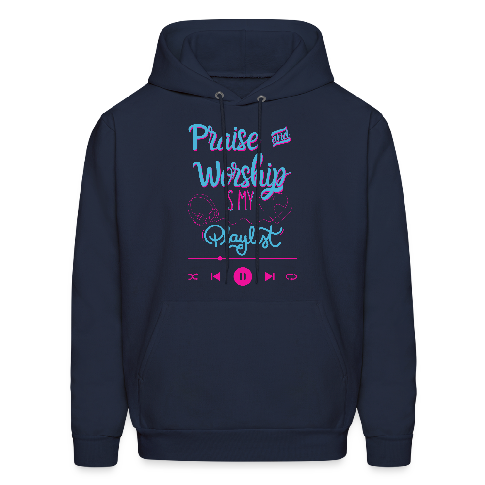 Praise and Worship Playlist Hoodie - navy