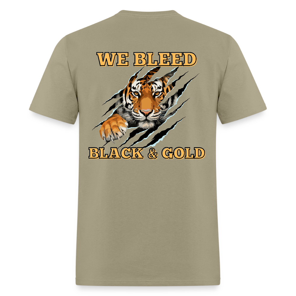 MP Tigers Bleed Black & Gold T-Shirt | GILDAN 5000 - khaki