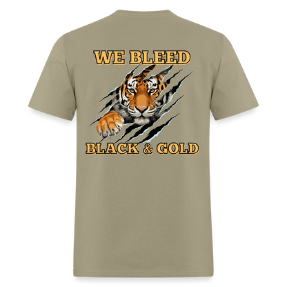 MP Tigers Bleed Black & Gold T-Shirt | GILDAN 5000 - khaki