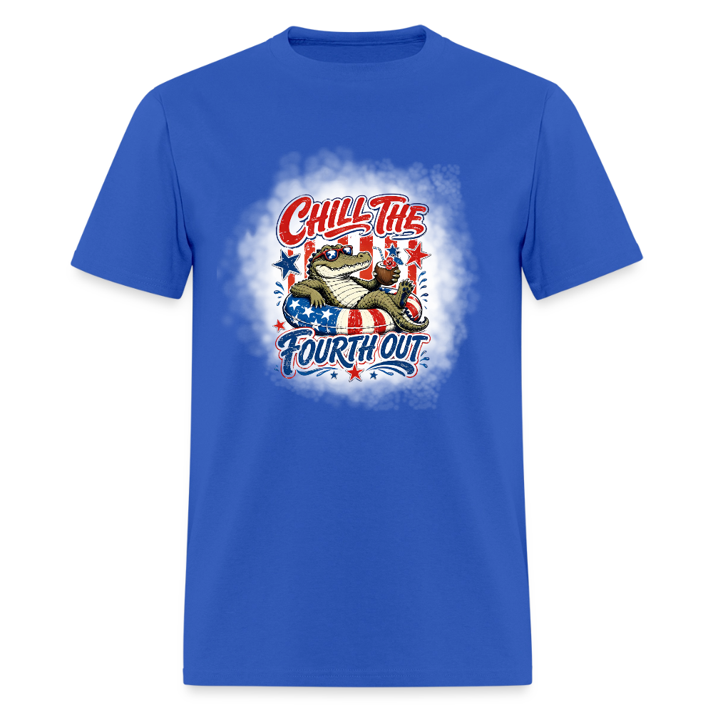 Chill the Fourth Out Croc T-Shirt | GILDAN 5000 - royal blue