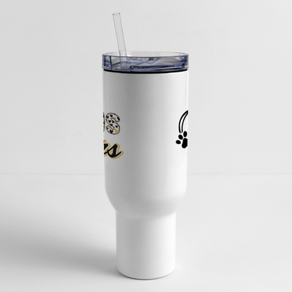 MPHS Black & Gold Love/ We Love Our Tigers 40 oz Travel Tumbler - white