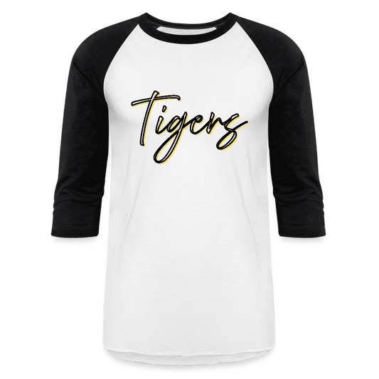 Tigers Black and Gold Baseball T-Shirt - white/black