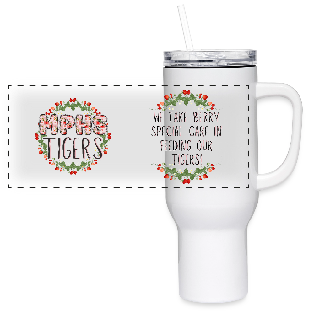 MPHS Berry Special Care 40 oz Travel Tumbler - white