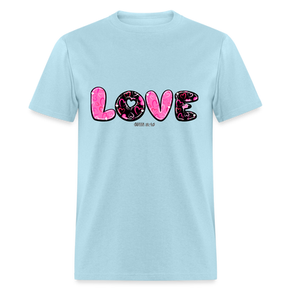 John 3:16 Pink and Black Classic T-Shirt - powder blue