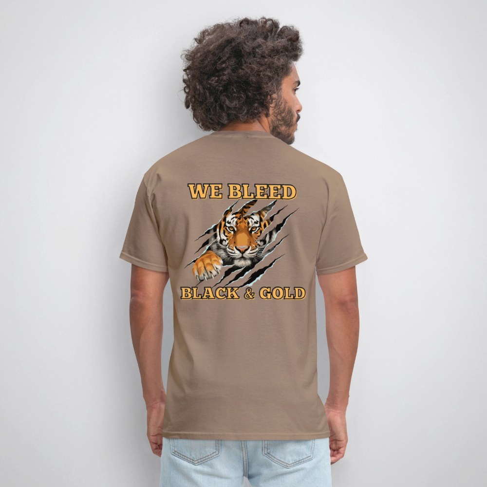 MP Tigers Bleed Black & Gold T-Shirt | GILDAN 5000 - safari