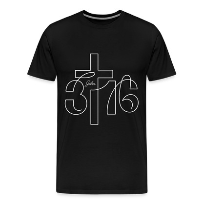 John 3:16 Premium Adult T-Shirt - black