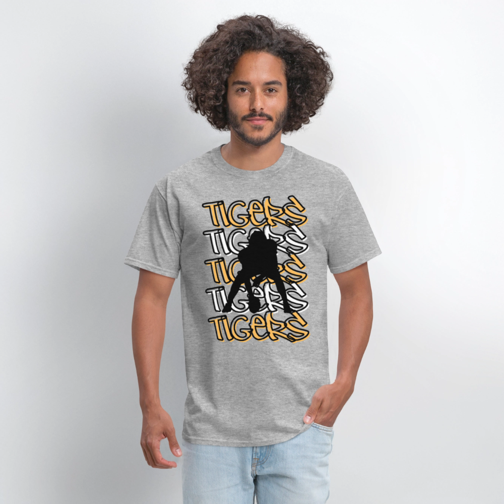 Tigers Football T-Shirt | GILDAN 5000 - heather gray