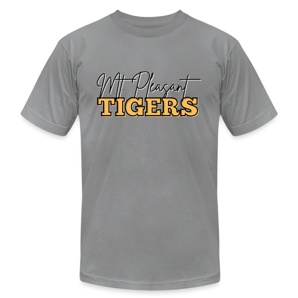 MP Tigers Bleed Black & Gold Unisex Jersey T-Shirt by Bella + Canvas - slate