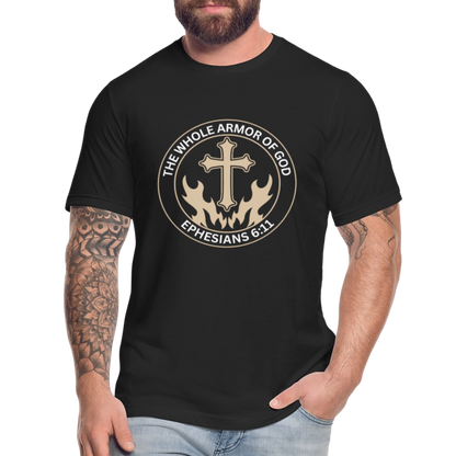 Ephesians 6:11 Unisex Jersey T-Shirt by Bella + Canvas - black