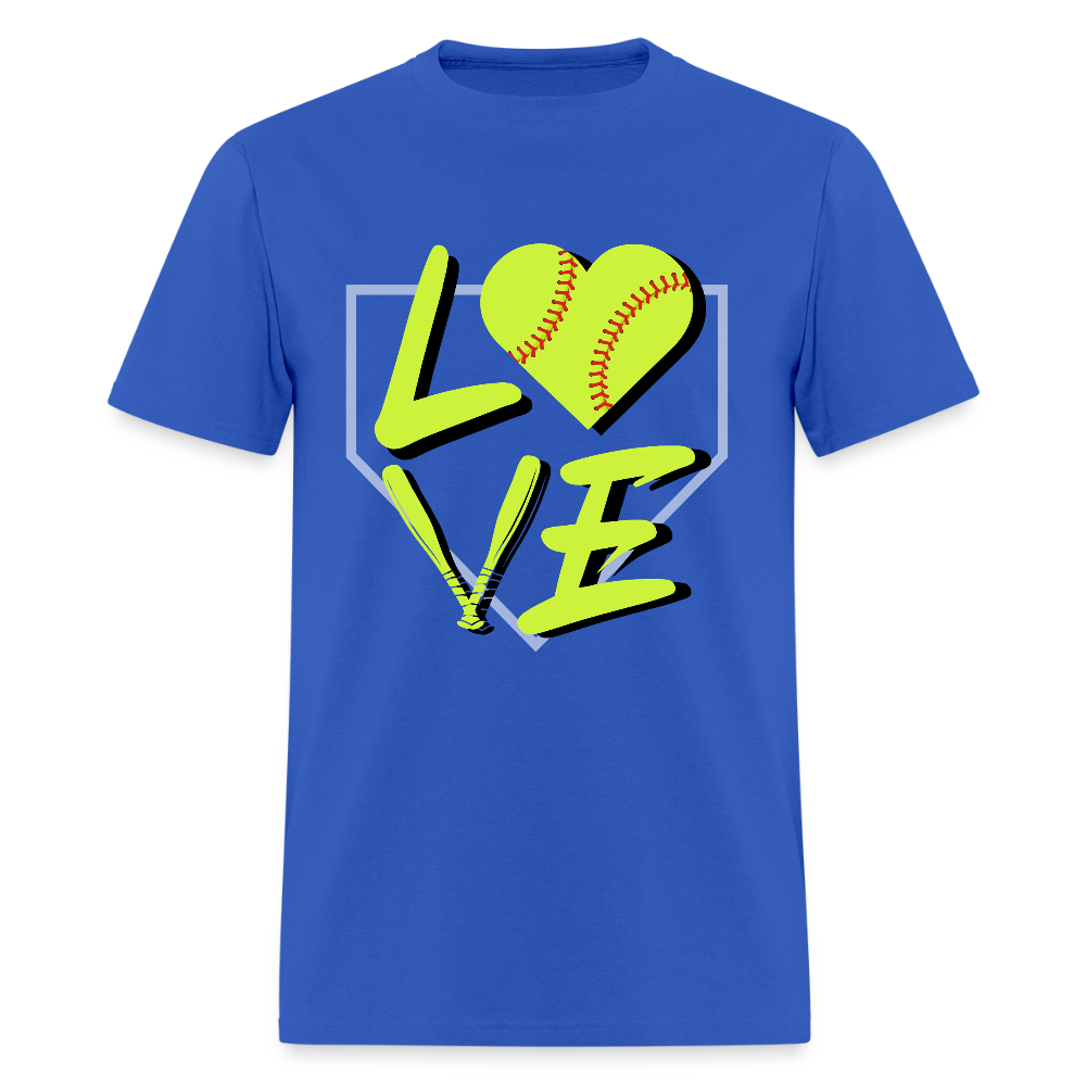 Softball LOVE Block Classic T-Shirt - royal blue
