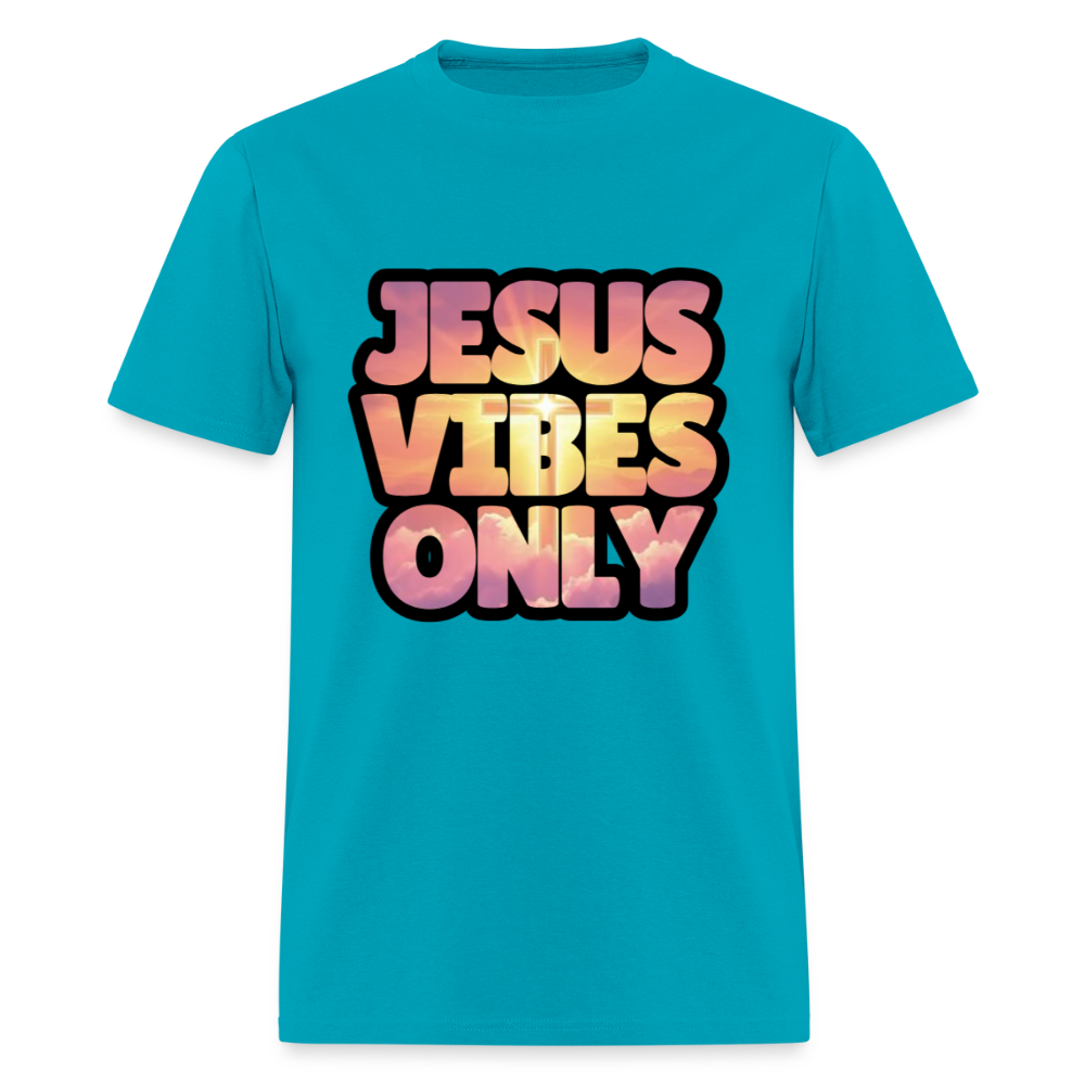 Jesus Vibes Only -Golden Pink Purple Unisex Classic T-Shirt - turquoise