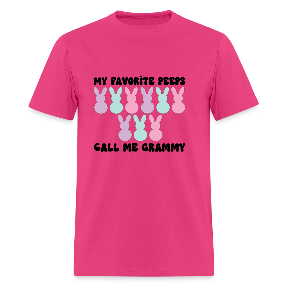 My Favorite Peeps Call Me Grammy T-Shirt | GILDAN 5000 - fuchsia
