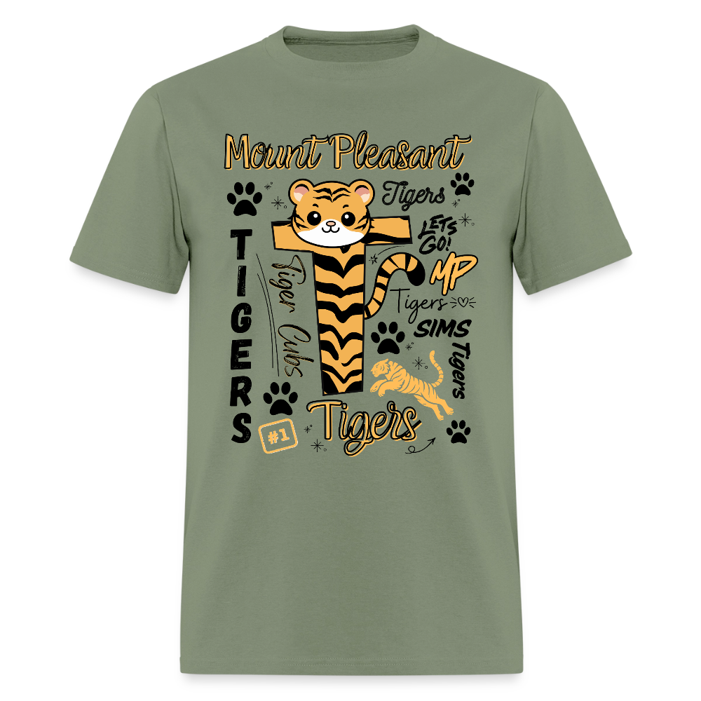 SIMS Tigers Adult T-Shirt | GILDAN 5000 - military green