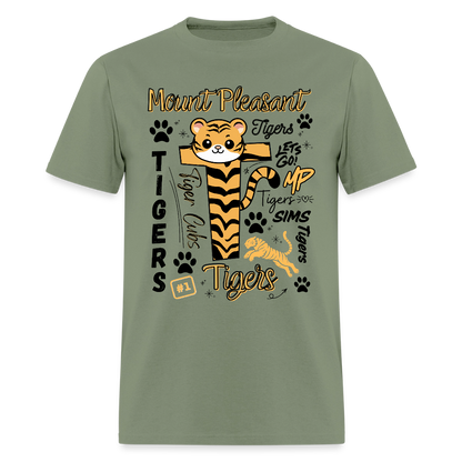 SIMS Tigers Adult T-Shirt | GILDAN 5000 - military green