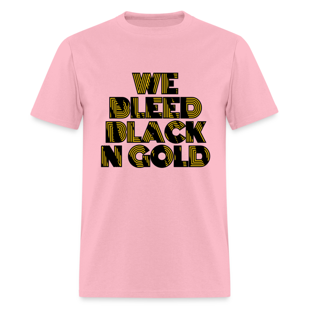 Bleed Black N Gold Unisex Classic T-Shirt - pink