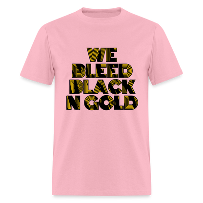 Bleed Black N Gold Unisex Classic T-Shirt - pink
