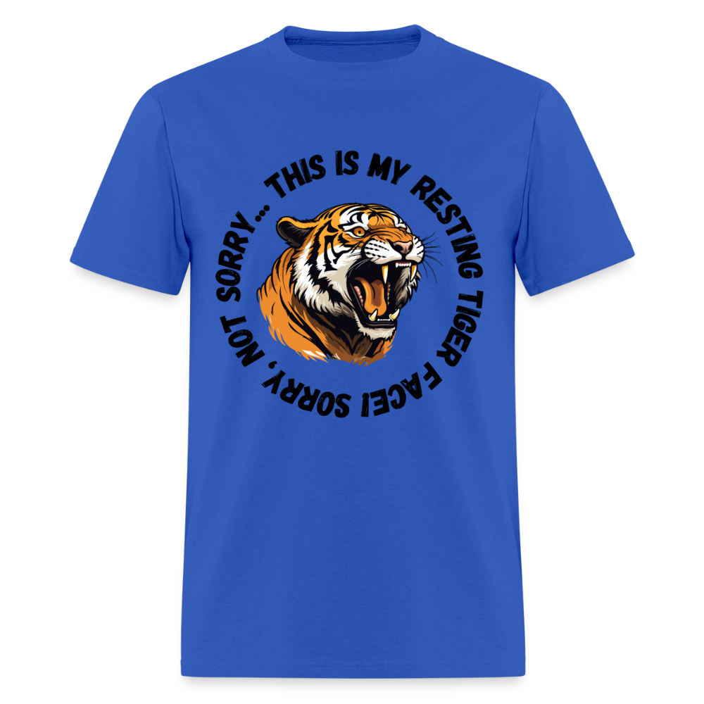 Resting Tiger Face 2 T-Shirt | GILDAN 5000 - royal blue