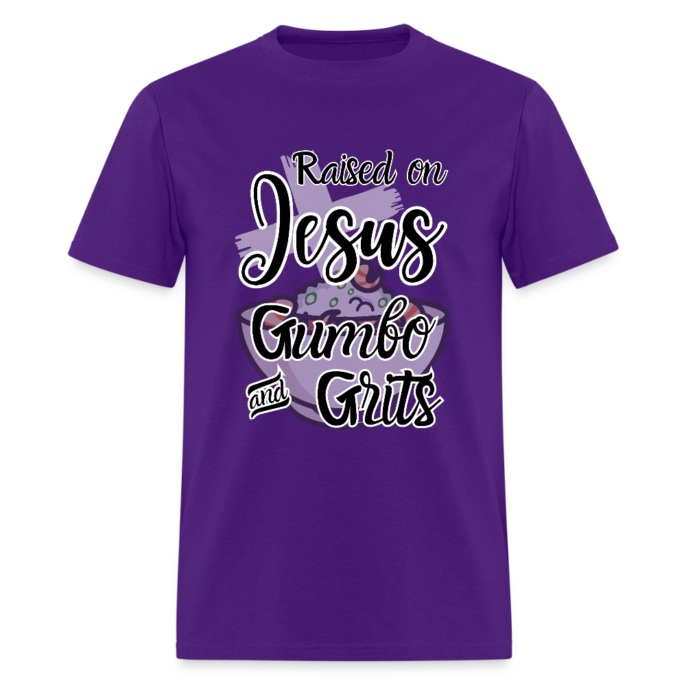 Jesus Gumbo and Grits T-Shirt | GILDAN 5000 - purple