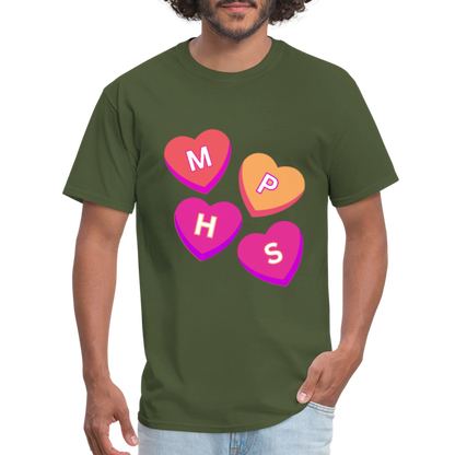 MPHS Convo Hearts Classic T-Shirt - military green
