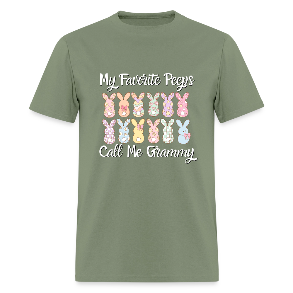 My Favorite Peeps Call Me Grammy 12 Peeps T-Shirt | GILDAN 5000 - military green