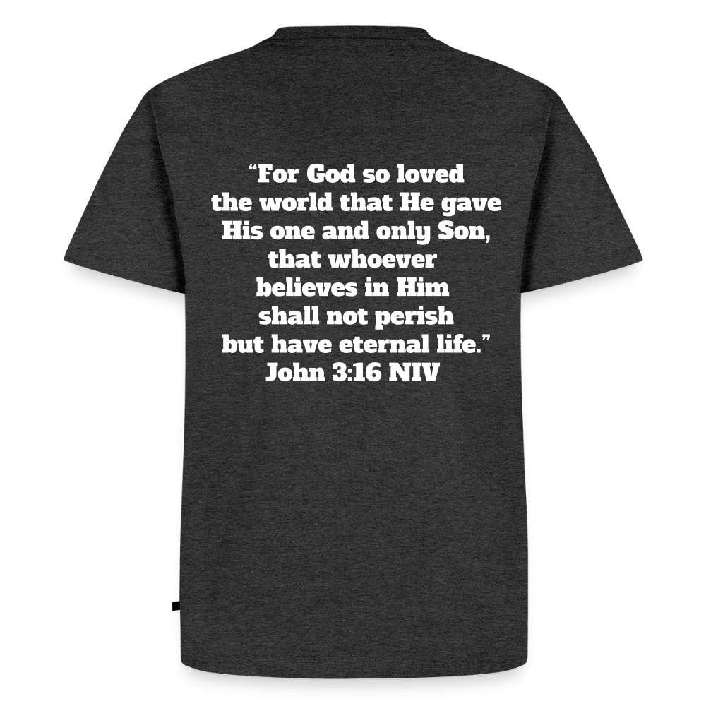John 3:16 Premium Adult T-Shirt - heather anthracite