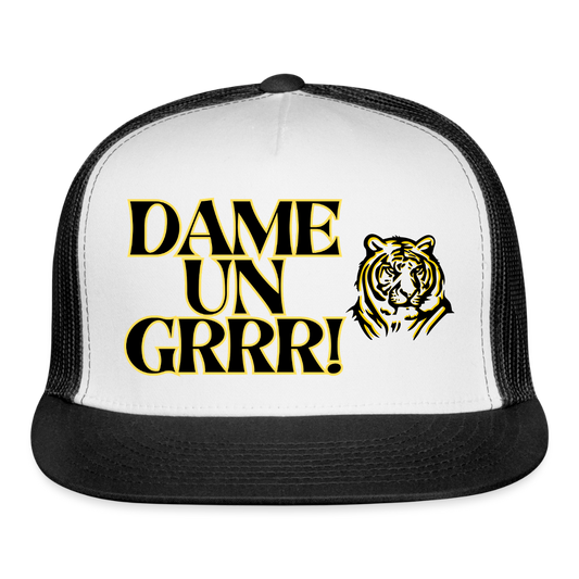 Dame Un Grrr! Trucker Hat - white/black