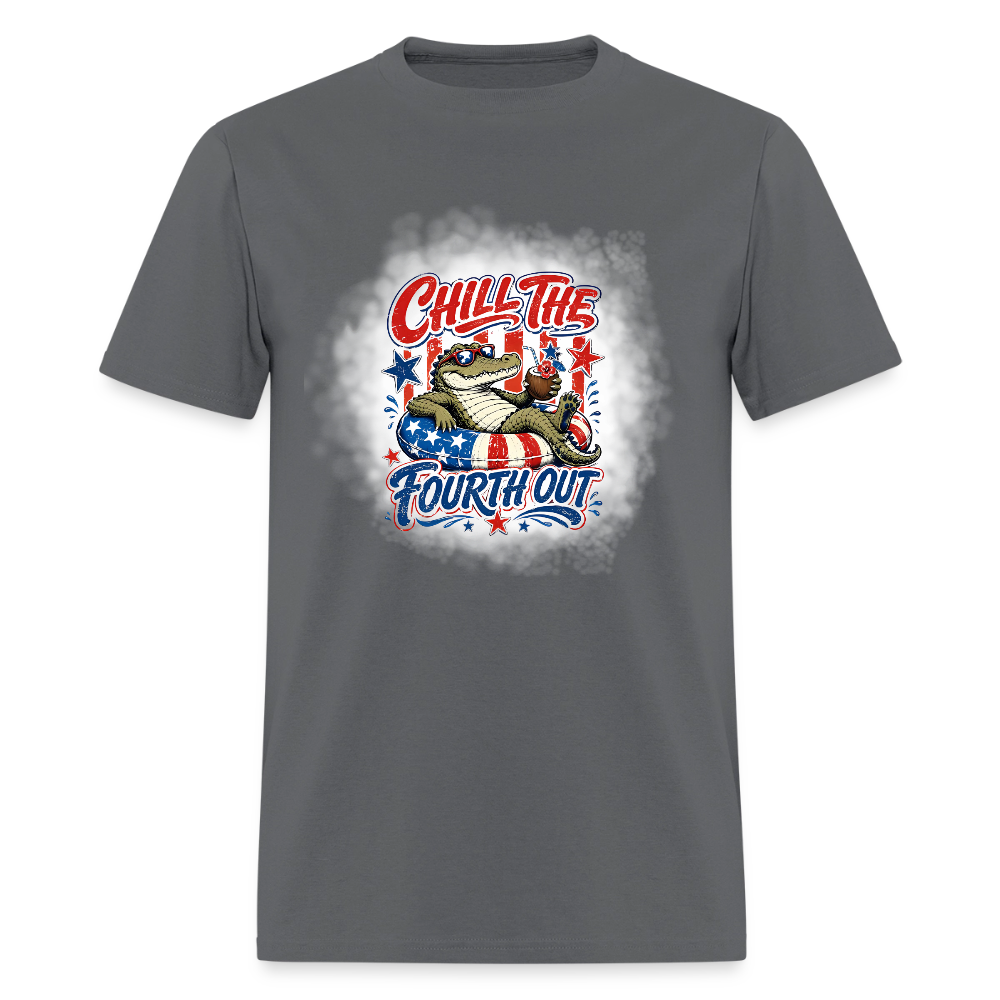 Chill the Fourth Out Croc T-Shirt | GILDAN 5000 - charcoal
