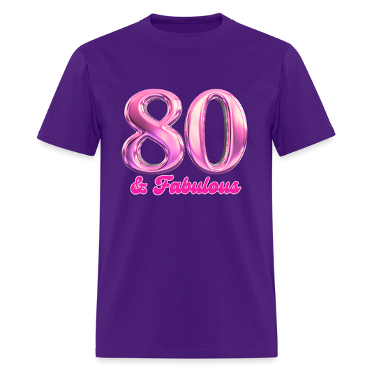 Pink 80 & Fabulous Classic T-Shirt - purple