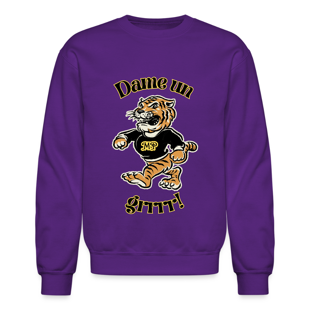 Dame Un Grr!!! Crewneck Sweatshirt - purple