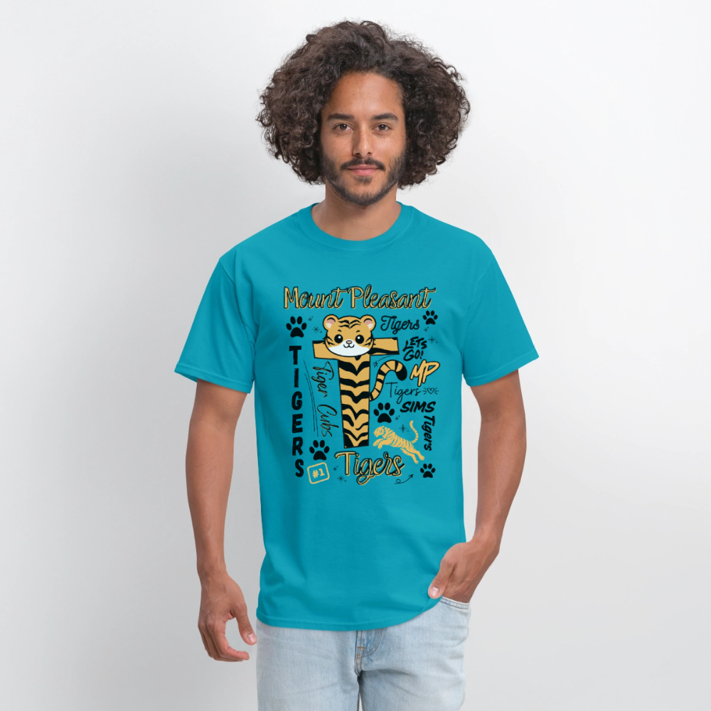 SIMS Tigers Adult T-Shirt | GILDAN 5000 - turquoise