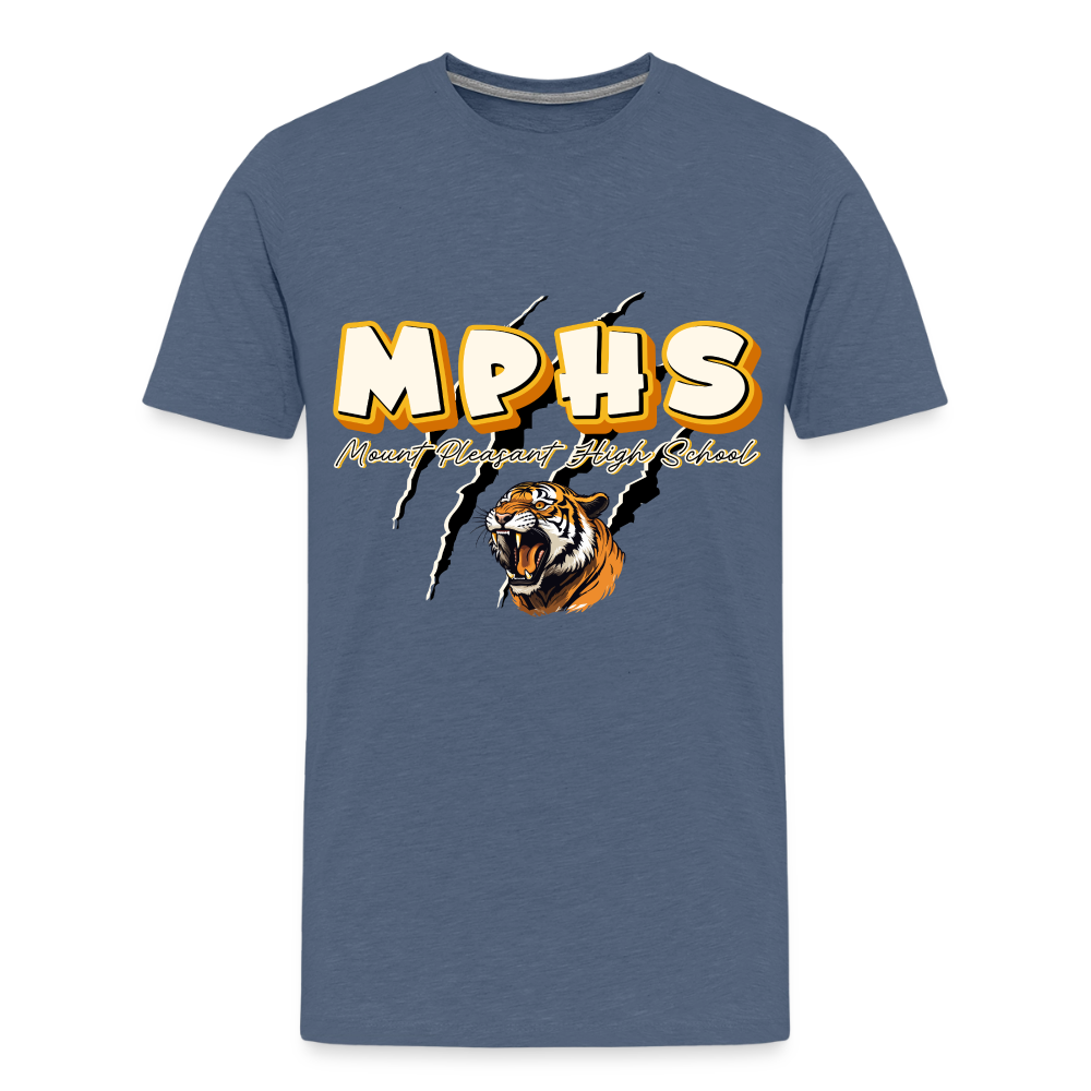 MPHS Tiger Premium Adult T-Shirt - heather blue