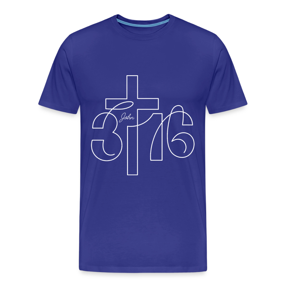 John 3:16 Premium Adult T-Shirt - royal blue