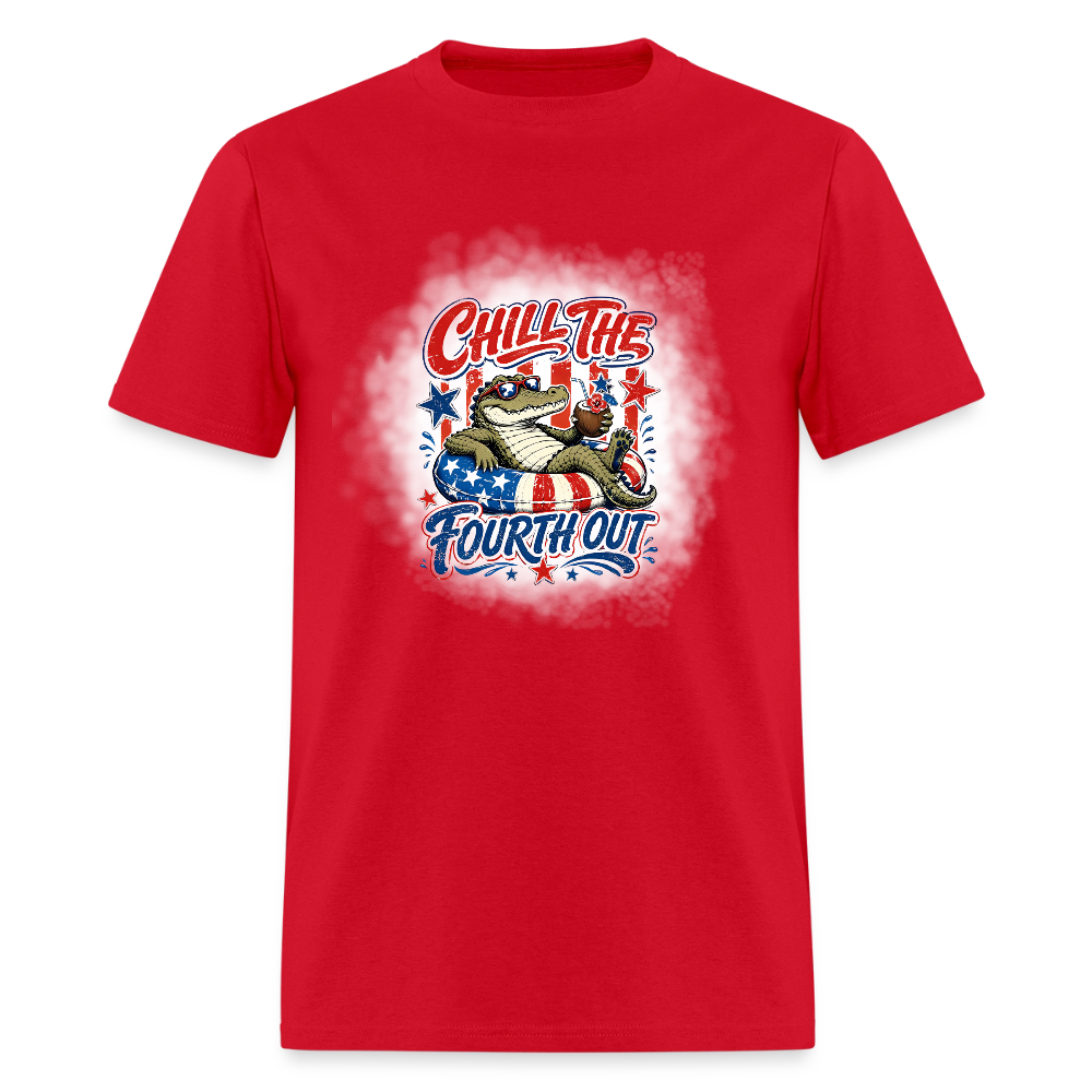 Chill the Fourth Out Croc T-Shirt | GILDAN 5000 - red