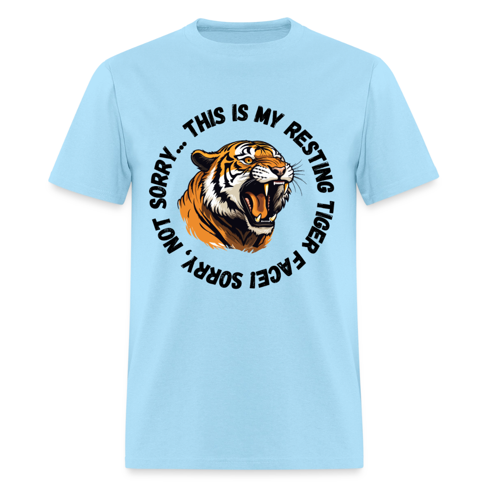 Resting Tiger Face 2 T-Shirt | GILDAN 5000 - powder blue