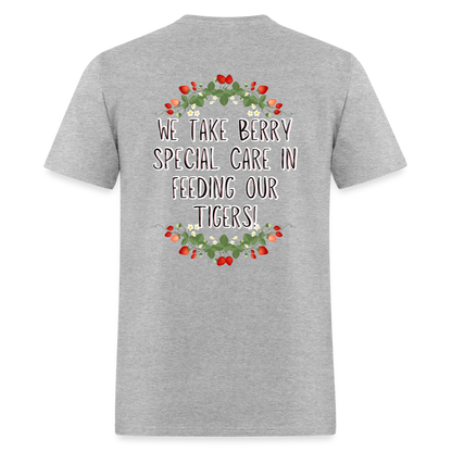 MPHS Berry Special Care in Feeding Our Tigers T-Shirt | GILDAN 5000 - heather gray