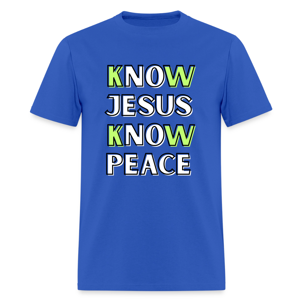 No Jesus No Peace T-Shirt | GILDAN 5000 - royal blue