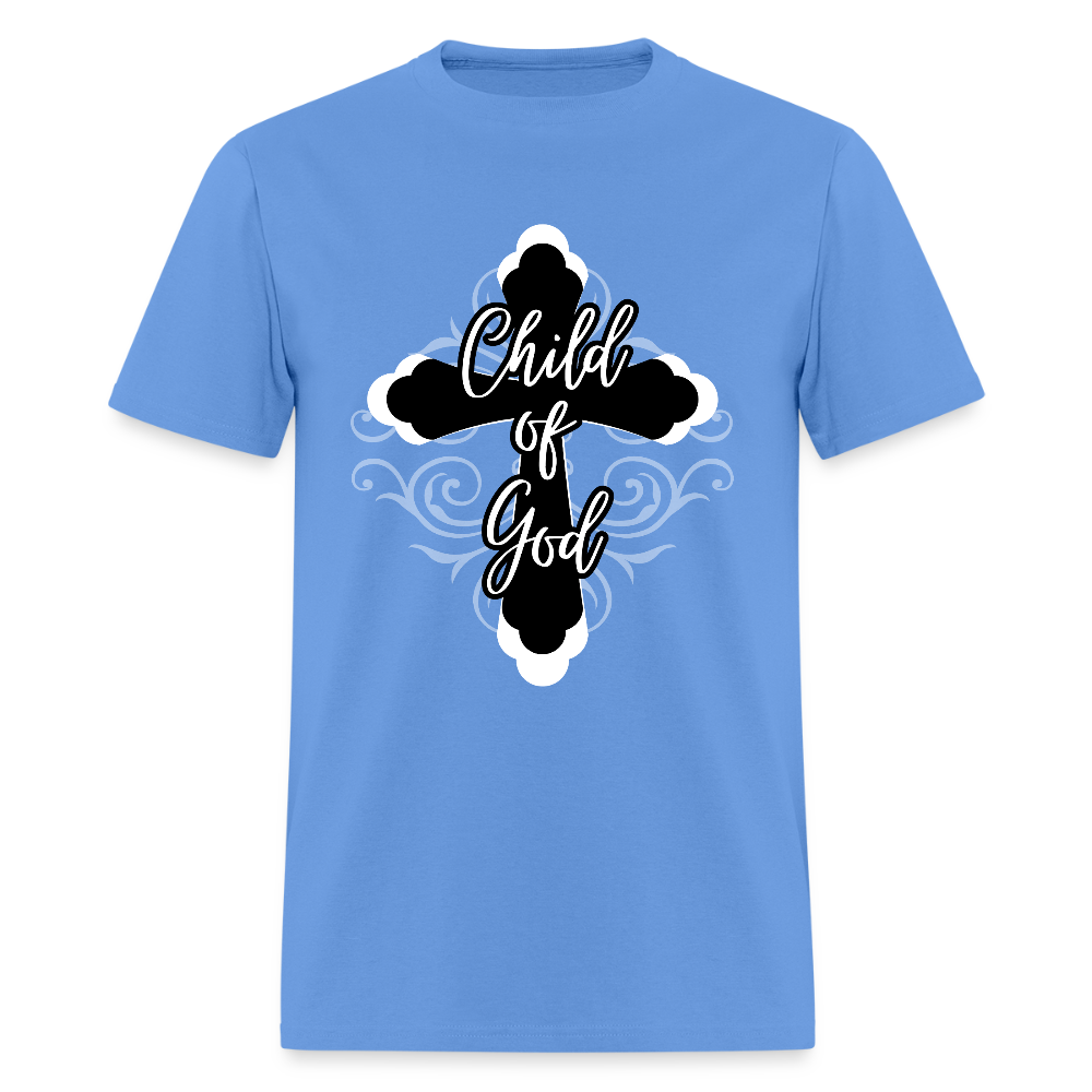 Child of God Cross Classic T-Shirt - carolina blue