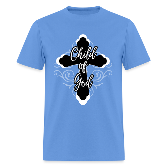 Child of God Cross Classic T-Shirt - carolina blue