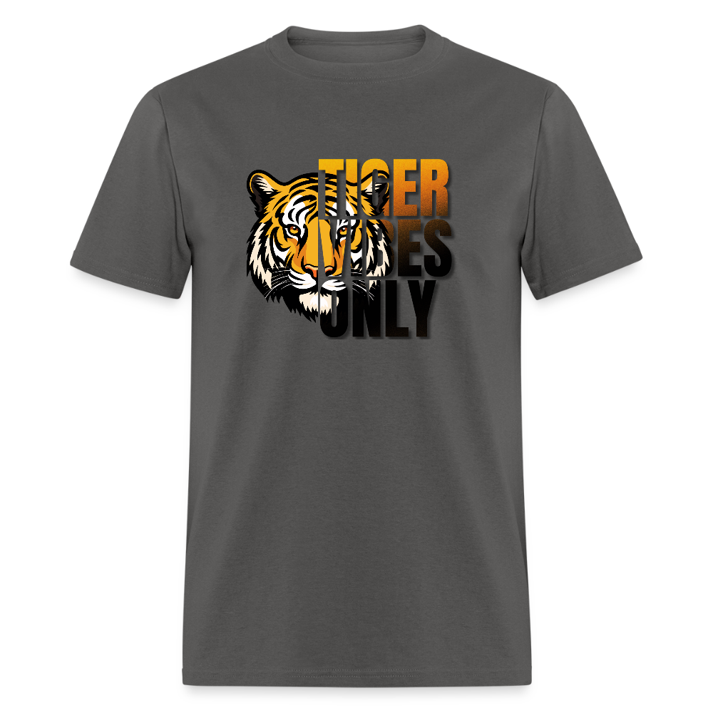 Tiger Vibes Only Black & Gold Classic T-Shirt - charcoal