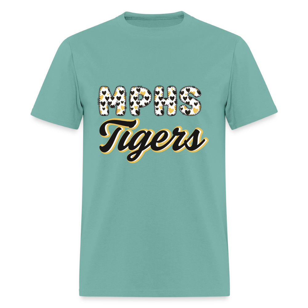 MPHS Black and Gold Love  T-Shirt | GILDAN 5000 - aquatic