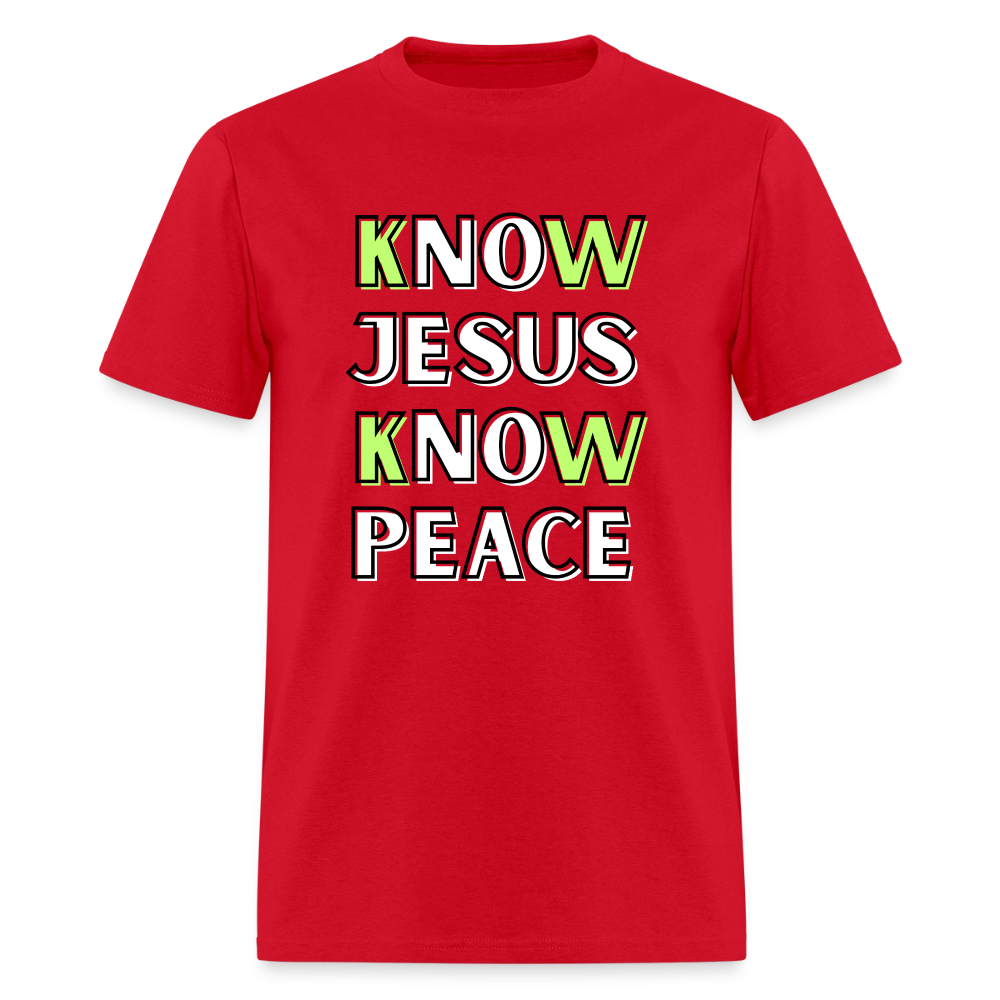 No Jesus No Peace T-Shirt | GILDAN 5000 - red