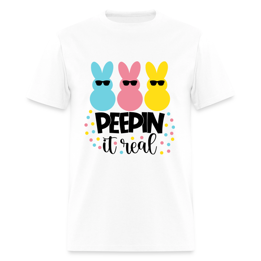 Peepin it real T-Shirt | GILDAN 5000 - white