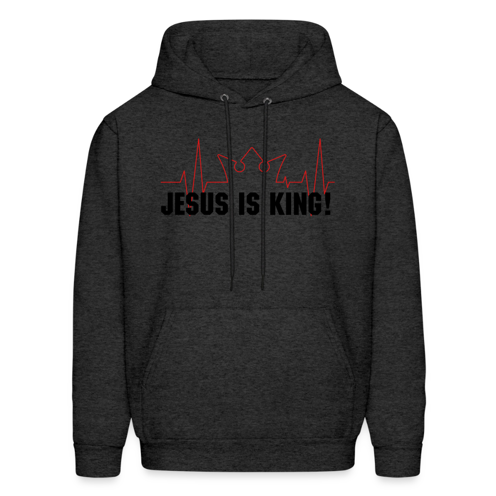 Jesus is King! Men's Hoodie - charcoal grey