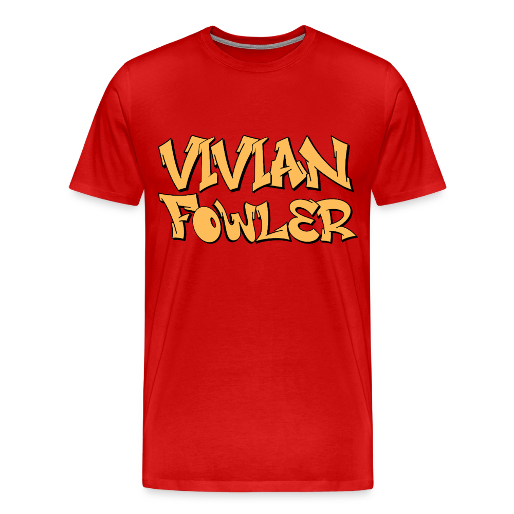 Vivian Fowler Graffiti Premium Adult T-Shirt - red
