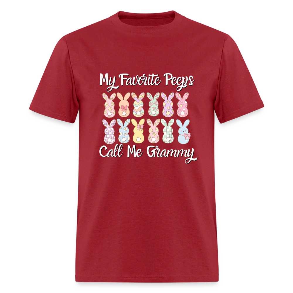 My Favorite Peeps Call Me Grammy 12 Peeps T-Shirt | GILDAN 5000 - dark red