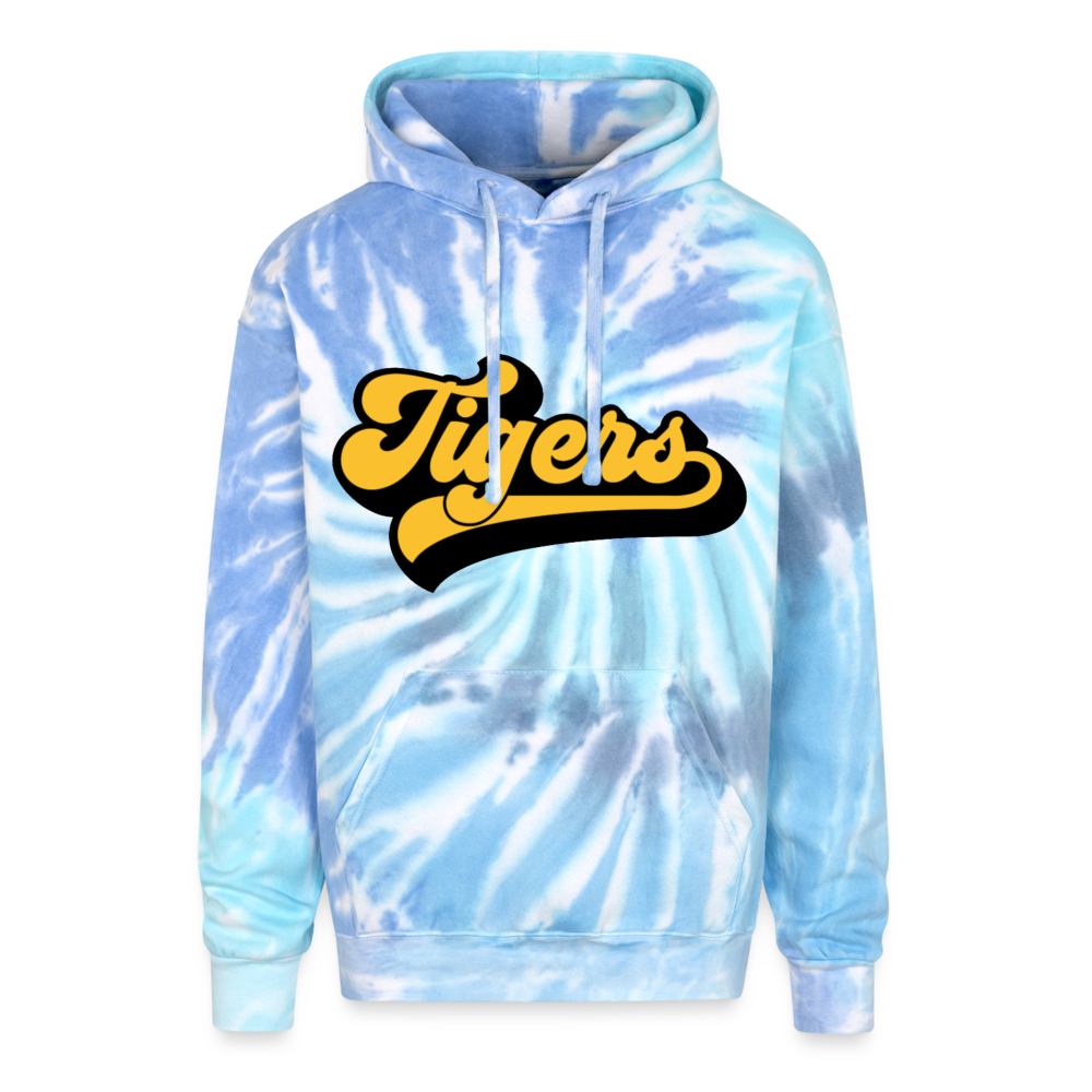 Tigers Adult Tie Dye Hoodie - blue lagoon